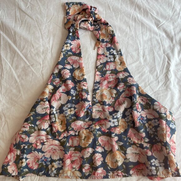 Abercrombie Floral Halter Tie Top – Size M - Picture 1 of 3